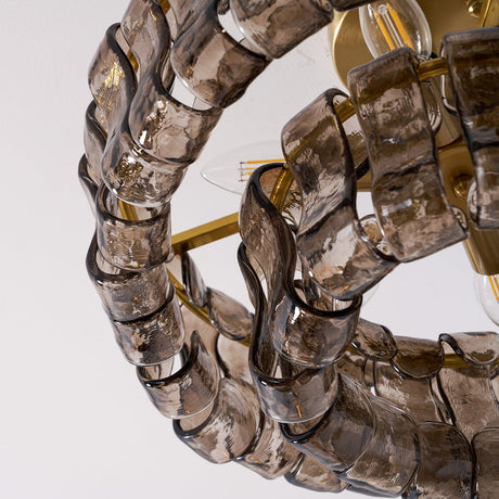 Ghiaccio tiered art-glass semi-flush ceiling light — supplier photo