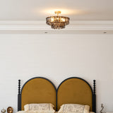 Ghiaccio tiered art-glass semi-flush ceiling light — supplier photo