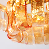 Ghiaccio tiered art-glass semi-flush ceiling light — supplier photo