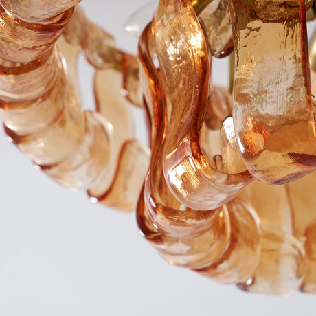 Ghiaccio tiered art-glass semi-flush ceiling light — supplier photo