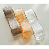 Ghiaccio tiered art-glass semi-flush ceiling light — supplier photo