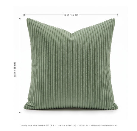 Sorrel corduroy pillow covers dimensions diagram
