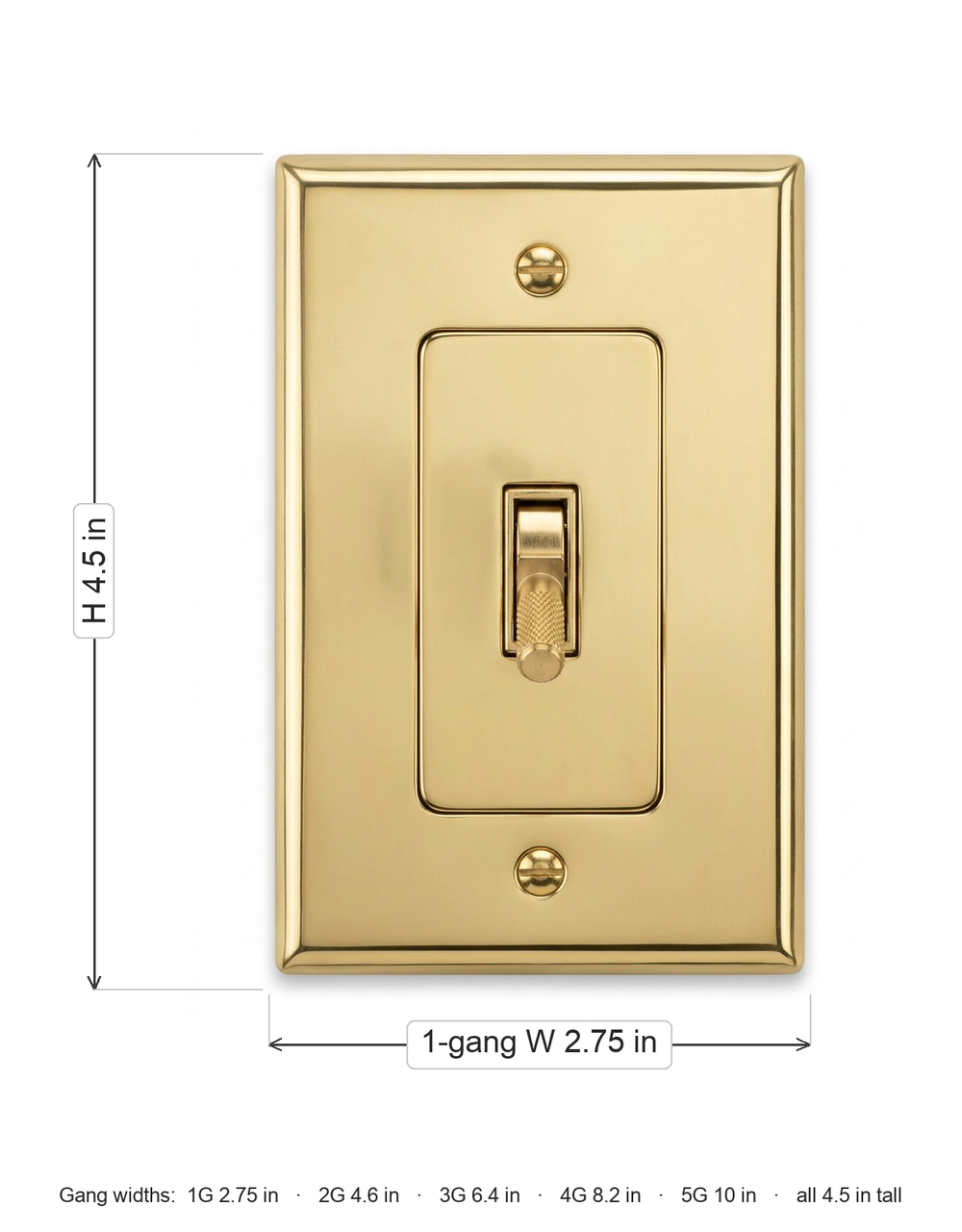 Ansel toggle switch gang dimensions diagram