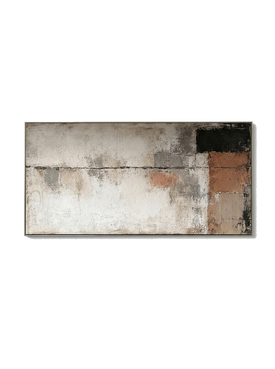 Abstract wall art geometry lines canvas — studio white