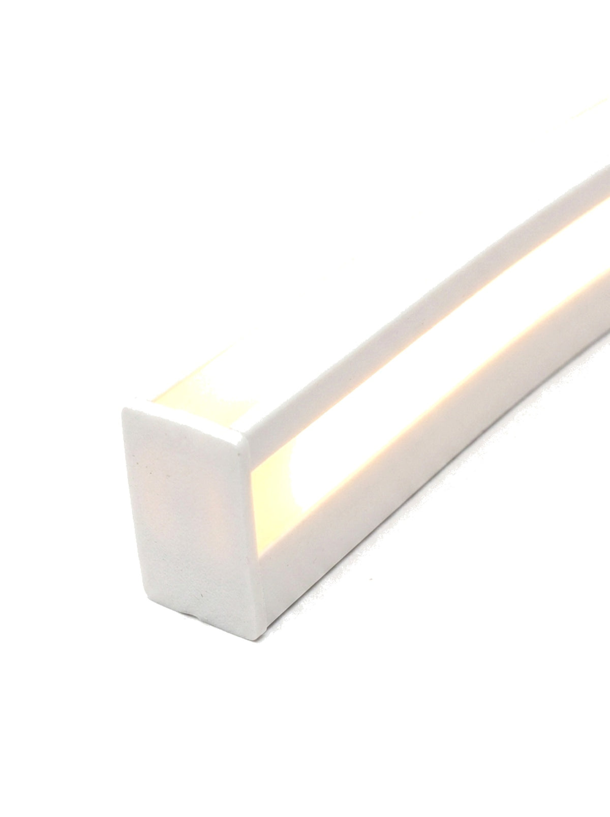 Filo 3-sides emission glowing top and sides, close-up on white