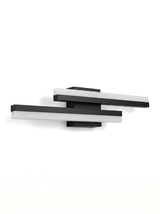 Modern Asymmetric Vanity Light Bar — studio white