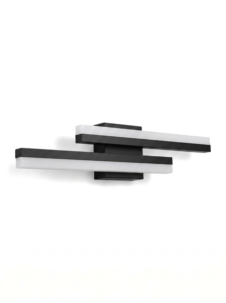 Modern Asymmetric Vanity Light Bar — studio white