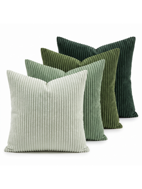 Sorrel Corduroy Throw Pillow Covers Set of 4 — studio white