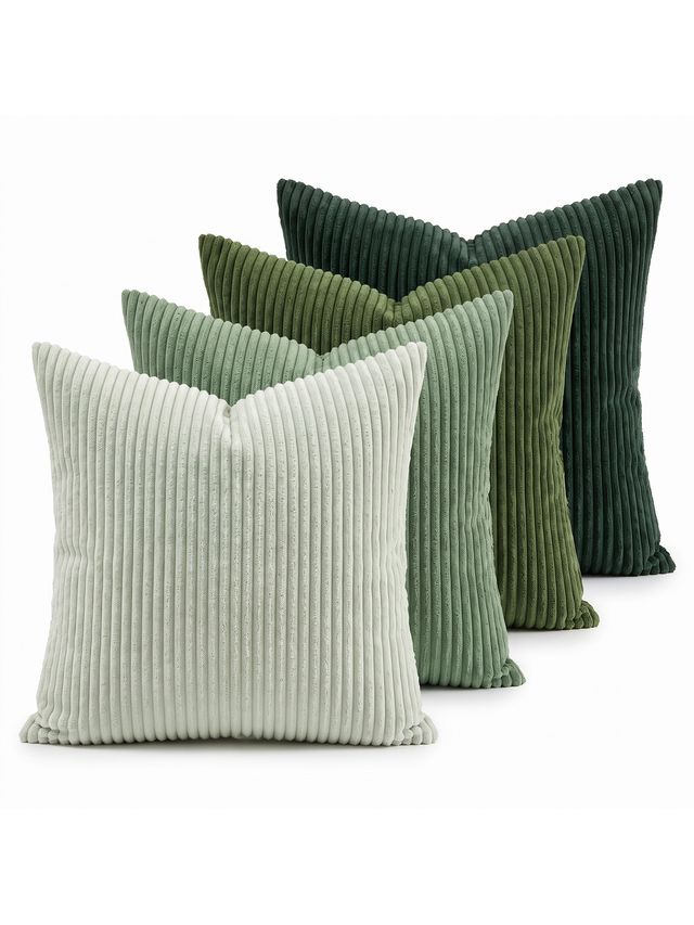 Sorrel Corduroy Throw Pillow Covers Set of 4 — studio white