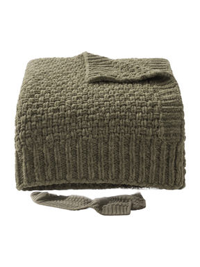 Fern Chunky Knit Throw Blanket — studio white