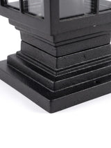 Close-up of the stepped cast base plate