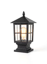 Gable coach post lantern, studio view on white