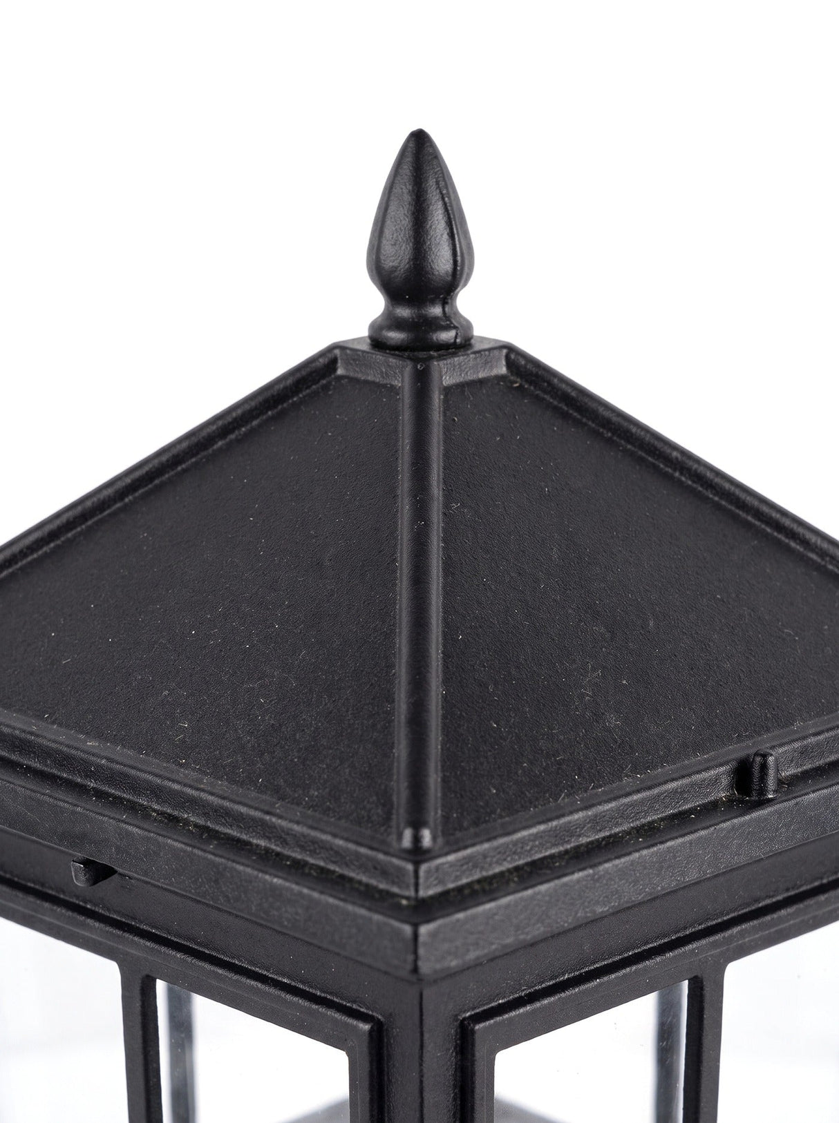 Gable pitched roof and finial