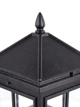 Close-up of the pyramid roof and finial