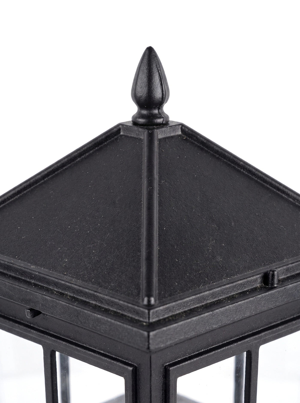 Gable pitched roof and finial