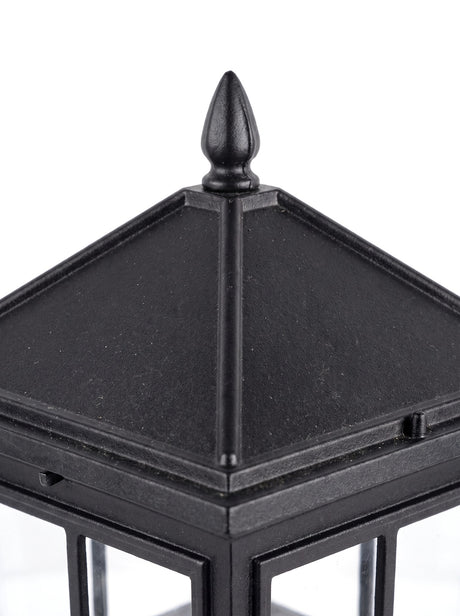 Close-up of the pyramid roof and finial