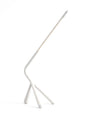 Heron minimalist LED reading lamp in white, front view
