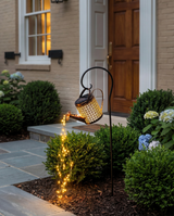 Solar Outdoor Watering Can Waterfall Garden Lamp for Elegant Patio Lighting