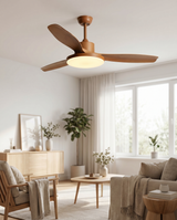 Deckenventilator mit LED-Licht, reversibel, skandinavisch