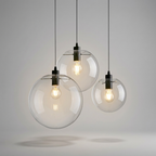 Globe bubble glass chandelier