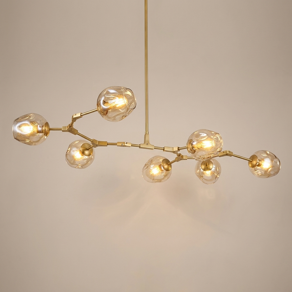Sputnik bubble glass chandelier