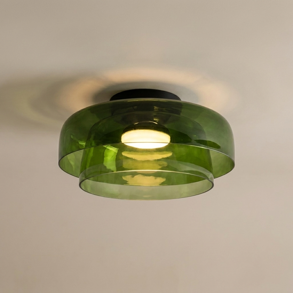 Tiered glass ceiling light