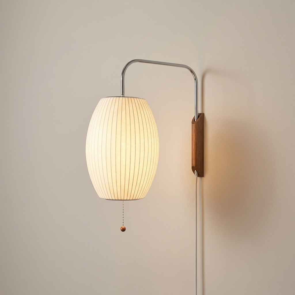 Modern plug-in saucer wall sconce