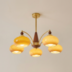 Retro tiered glass chandelier
