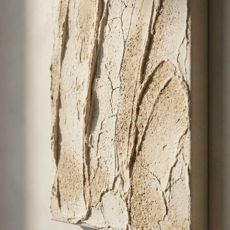 Extreme macro of thick plaster strokes with raking light