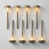 Flat lay of the complete 8-pack pathway light set