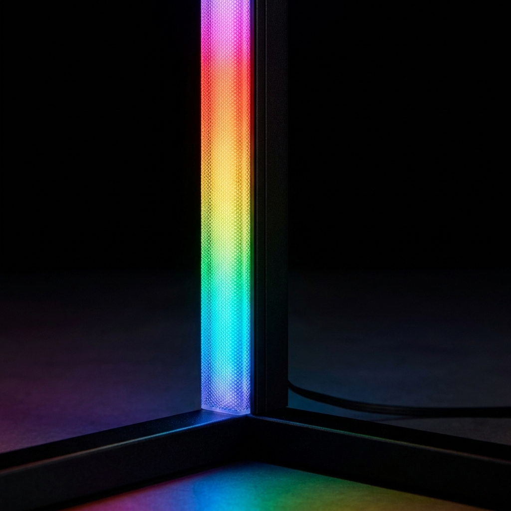 Close-up of the LED diffuser surface and slim profile