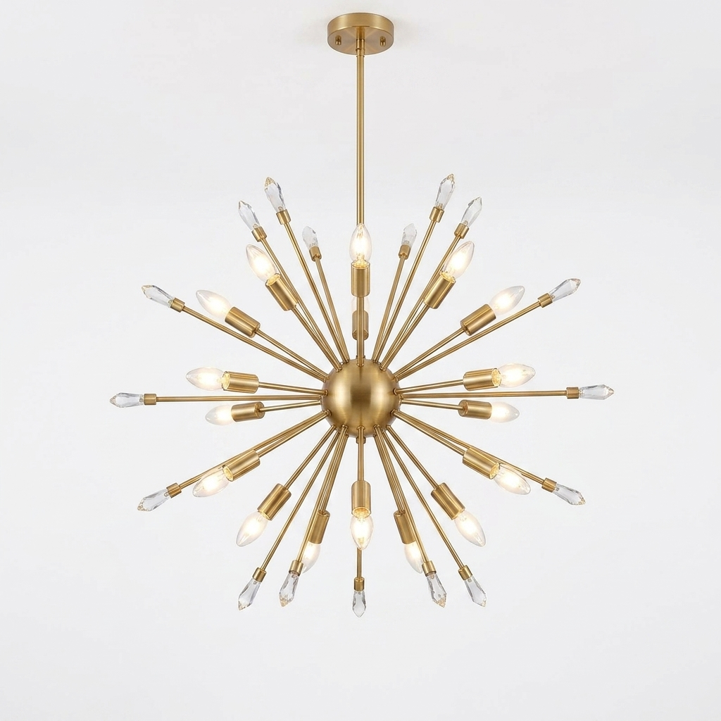 24-light sputnik chandelier studio photo on white background