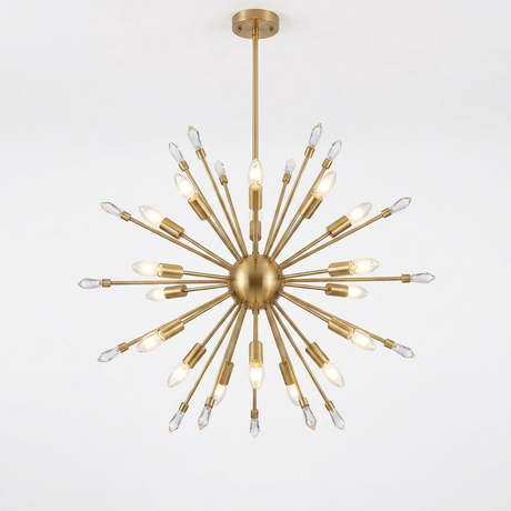 24-light sputnik chandelier studio photo on white background