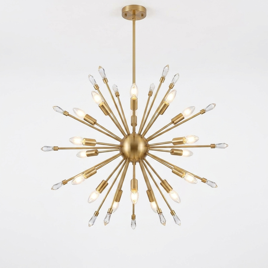 24-light sputnik chandelier studio photo on white background