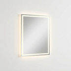 LED mirror studio photo glowing on a plain wall