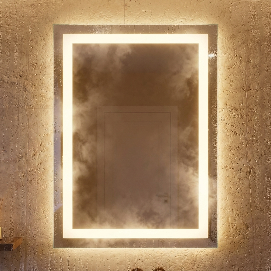 Anti-fog zone staying clear in a steamy bathroom