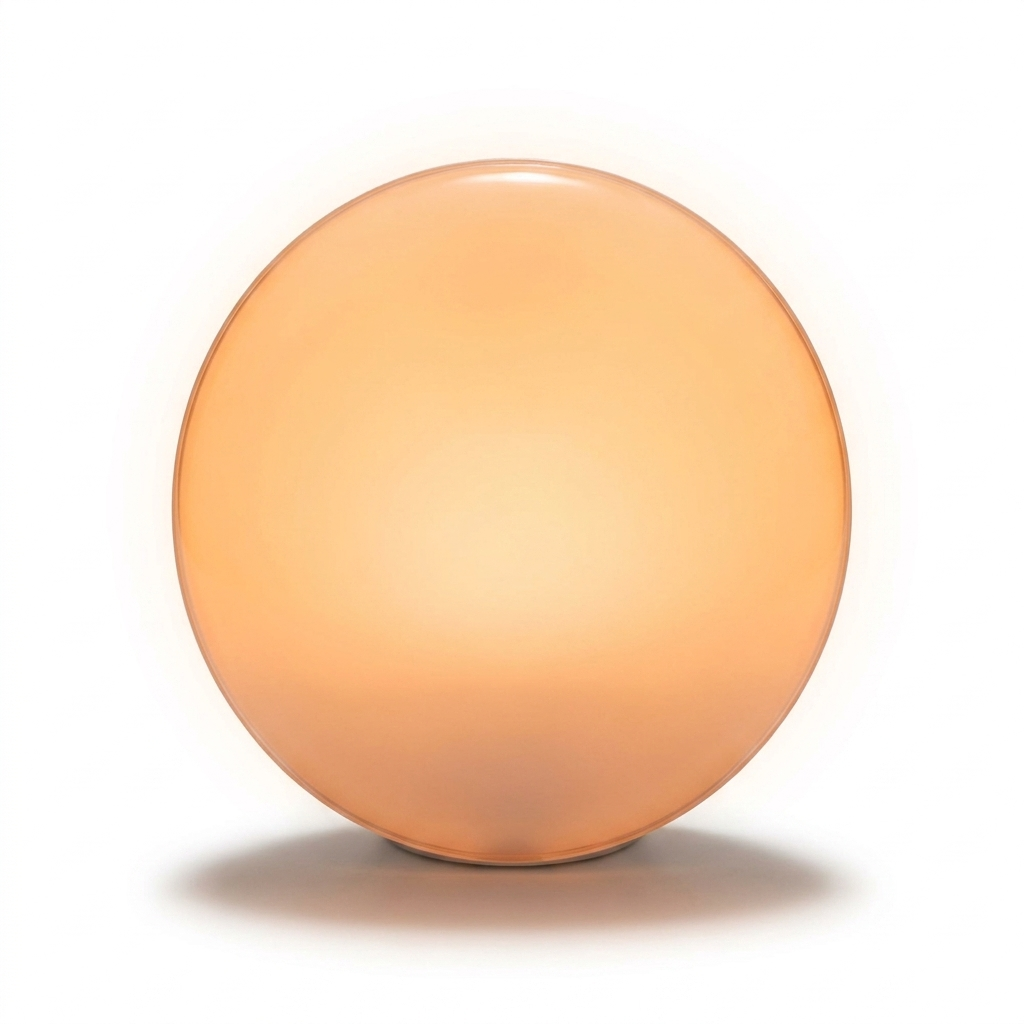 Sunrise lamp studio photo on white background