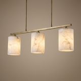 Alabaster linear chandelier studio product shot