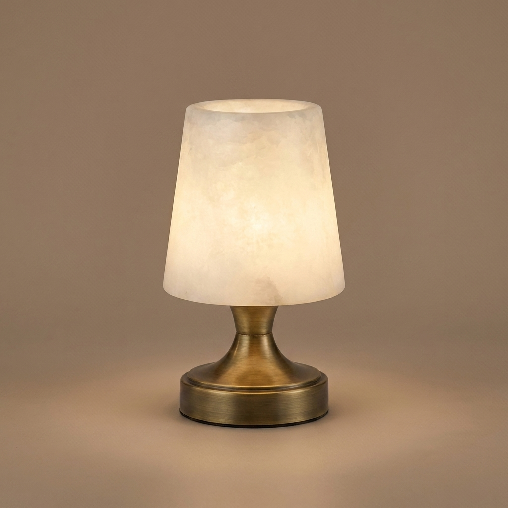 Cordless alabaster mini lamp studio product shot