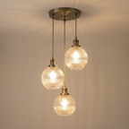 Fluted glass cluster pendant studio product shot
