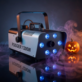 1200W fog machine Halloween studio hero with pumpkin