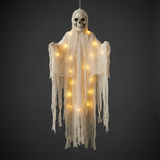 Full-length product view of the glowing skull hanging ghost
