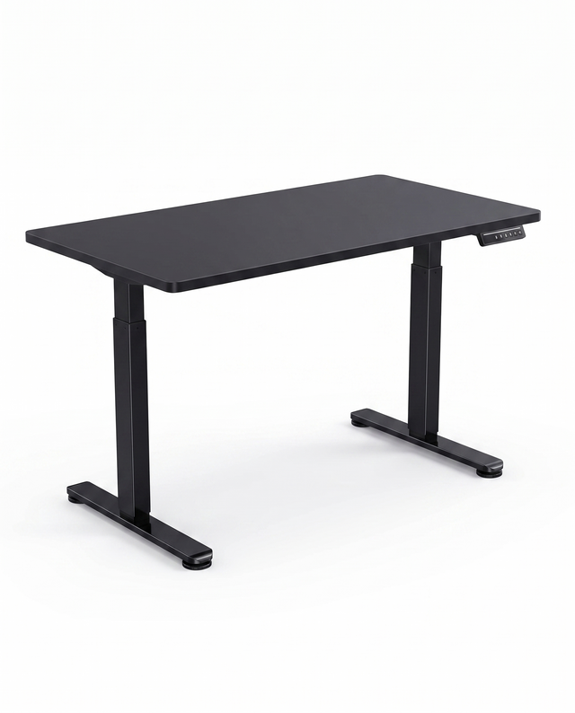 Altura electric standing desk, black, studio on white