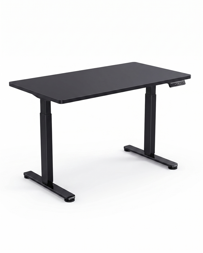 Altura electric standing desk, black, studio on white