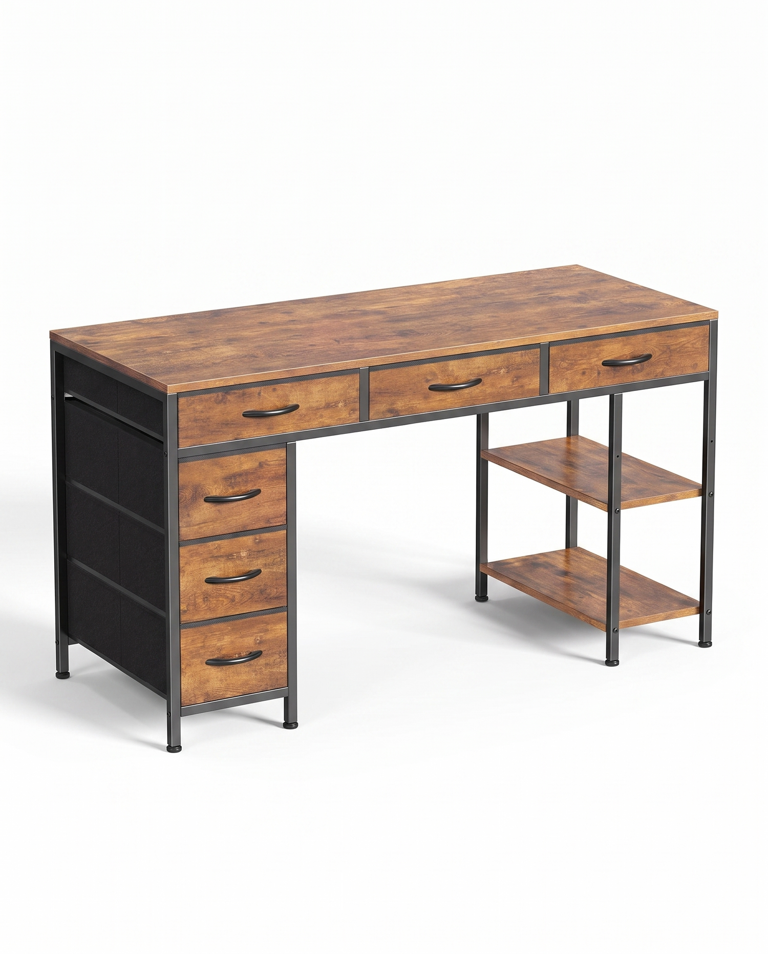 Atelier computer desk with storage, studio on white