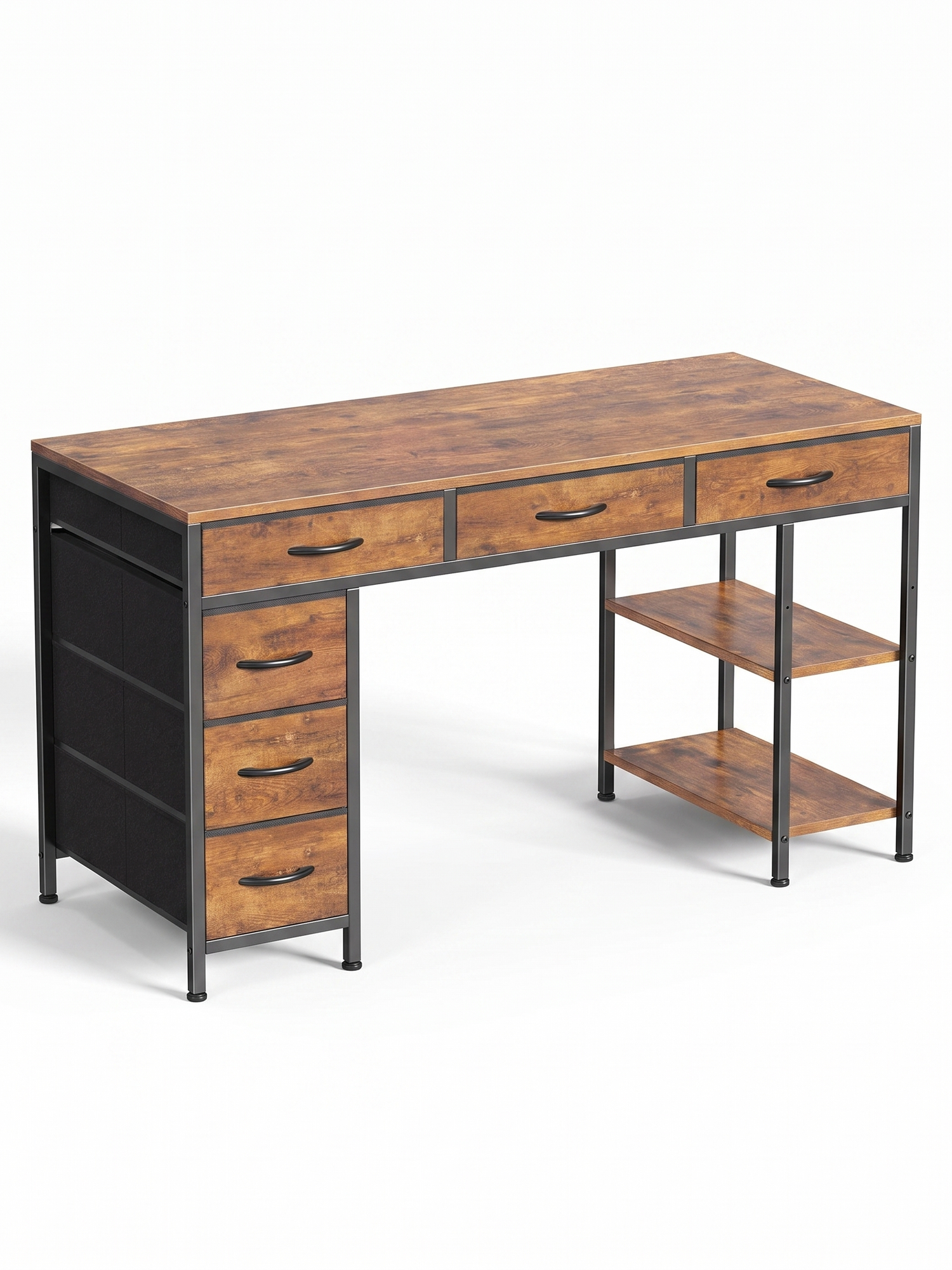 Atelier computer desk with storage, studio on white