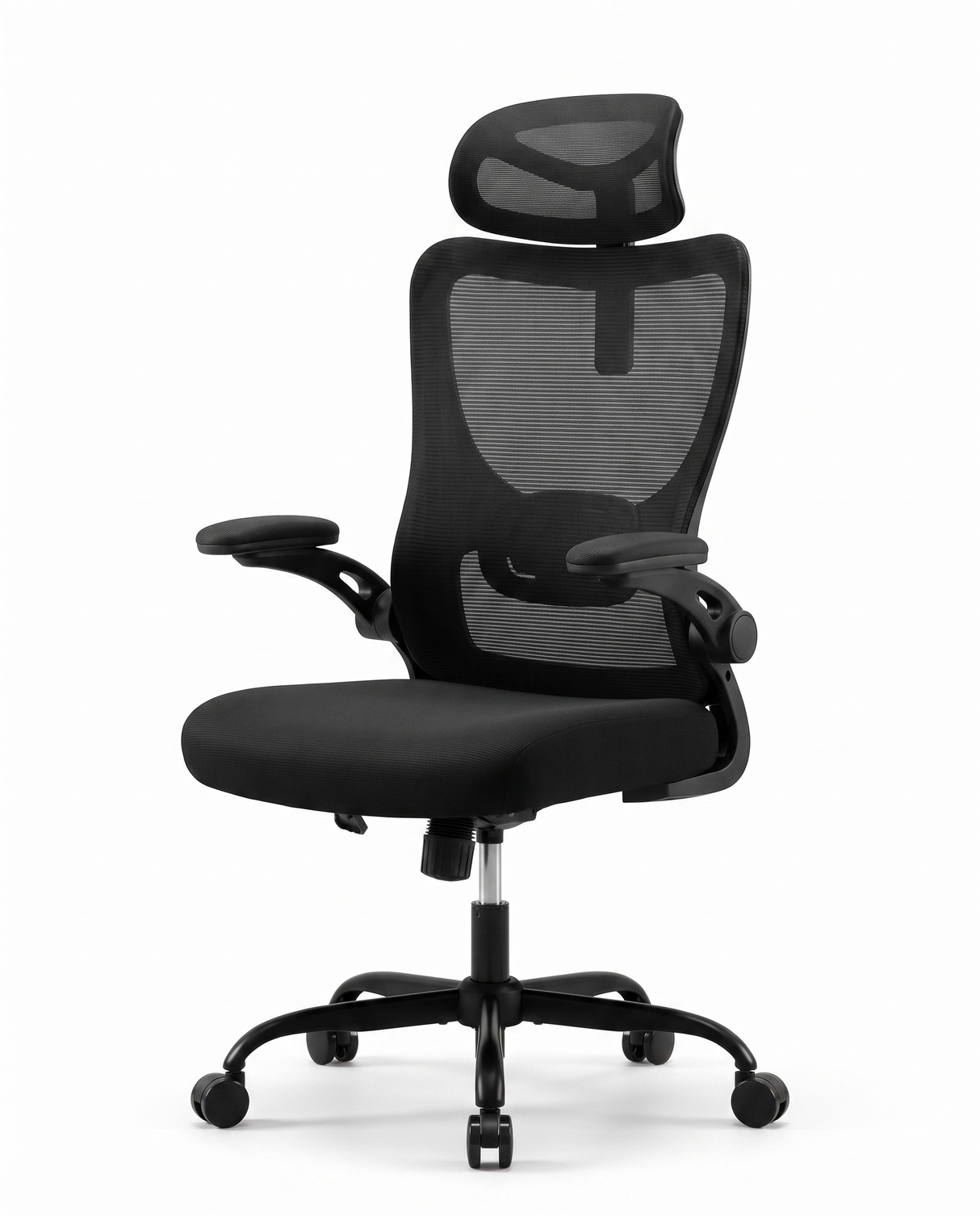 Aria ergonomic high-back office chair, studio on white
