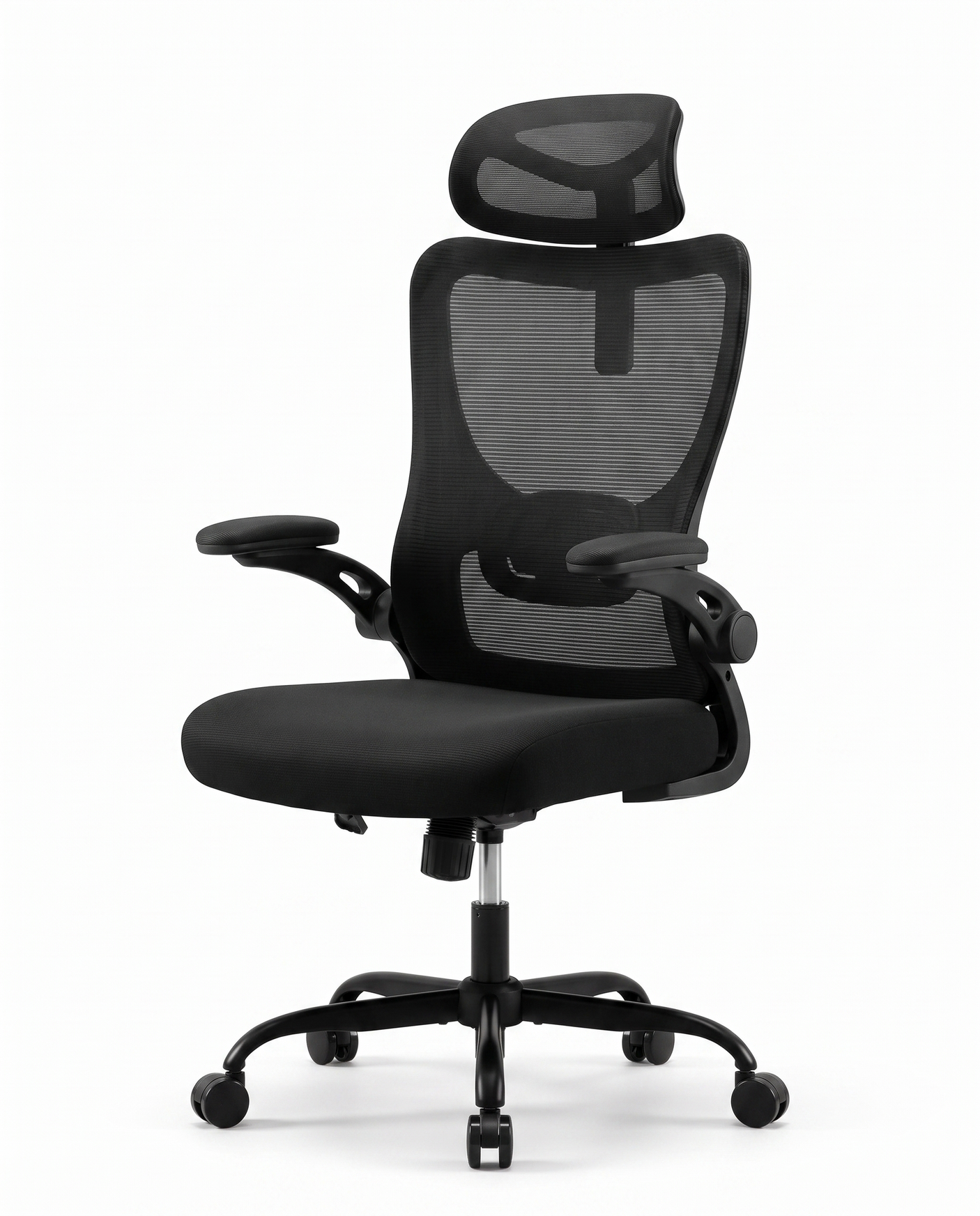 Aria ergonomic high-back office chair, studio on white