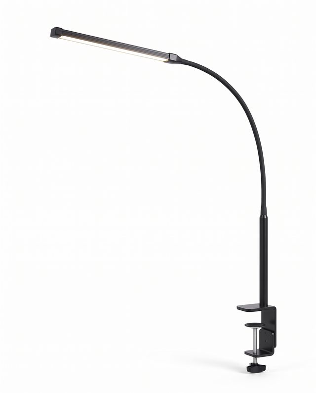 Arco gooseneck clamp desk lamp, studio on white