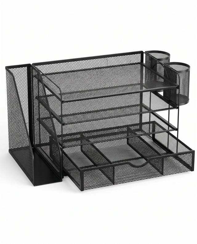 Ordine multi-tier desk organizer, studio on white